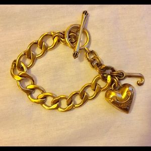 Authentic Juicy Couture Gold Charm Bracelet